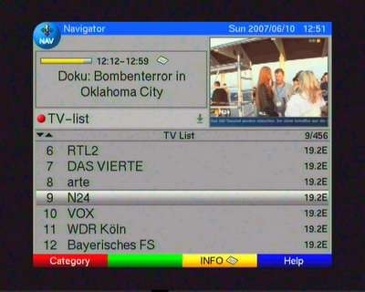 Technisat Digiplus csatornalista